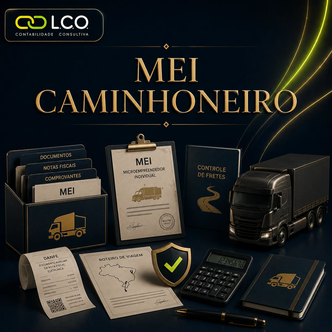 Arte do serviço MEI Caminhoneiro