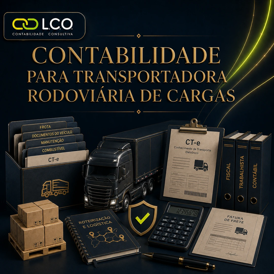 Arte do serviço Contabilidade para transportadora rodoviária de cargas
